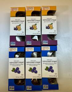 MM. 6x (3 each)5.3oz Raincoast Crisps-Wild Blueberry & Apricot Fig & Lemon Crackers