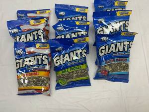 JJ. 9x 5.75oz Giants Sunflower Seeds-3 Flavors