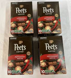 4x 10ct Peets Peppermint Mocha K-cups-82027