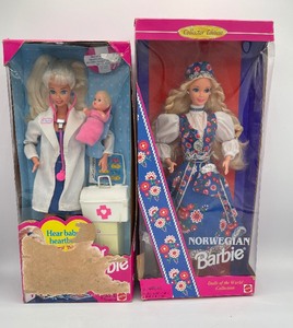 lot 12 image: Vintage Mattel Dr. Barbie and Vintage Norwegian Barbie New in Box
