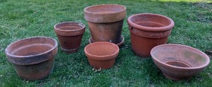 lot 47 image: Nine Piece Terracotta Planter Lot