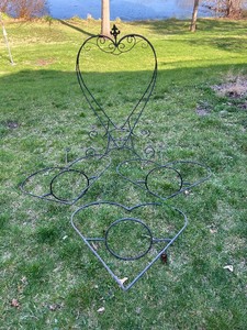 lot 50 image: Four Wrought Iron Plant Holders