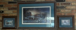 lot 88 image: LOT Terry Redlin Prints The Pleasures of Winter Signed and Numbered