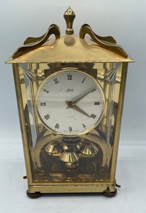 lot 159 image: Mid Century Vintage 1953 Schatz Germany Brass 400 Day Clock