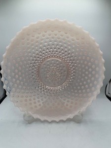 lot 166 image: Pink Hobnail PlatterPunch Bowl Liner