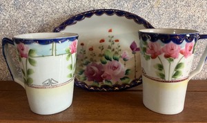 lot 223 image: Nippon Japan Cup and Saucer, Platter all marked