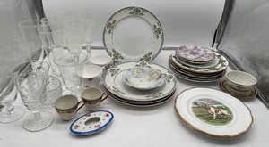 lot 409 image: China Plates and Assorted Glassware