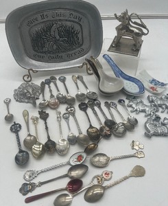 lot 437 image: Souvenir Spoon and Incense Burner Lot
