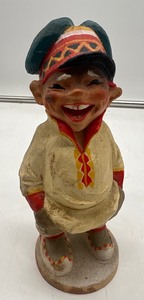 lot 478 image: Henning Norway Hand Carved Man Folk Art