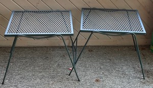 lot 351 image: Pair of Outdoor Metal Patio Tables