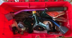 lot 353 image: Tackle Box and Sprinklers Lot