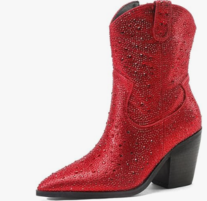 lot 420 image: Rhinestone Boots for Women, Size 8.5