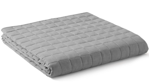 lot 422 image: YnM Cooling Weighted Blanket  Heavy 100% Oeko-Tex Certified Cooling NylonPE with Premium Glass Beads (Grey Quill, 80x87 20lbs)