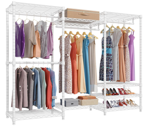 lot 113 image: VIPEK V5 Portable Closet Wardrobe Heavy Duty Clothes Rack Freestanding Metal Clothing Rack