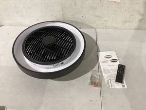 lot 428 image: VNPONV Smart Low Profile Ceiling Fan with Light Remote Control