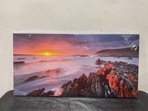 lot 202 image: YYYYHPP YP1175 Canvas Print Nature Wall Art Sunset Over The Ocean