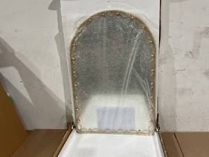 lot 155 image: 24x36 Arched Wall Mount Gold Mirror