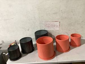 lot 460 image: LOT OF 6 Large Planter, 81012 inch Set of 3,Plant Pots for Outdoor or Indoor Plants