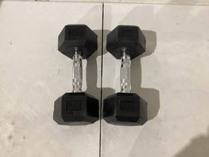 lot 465 image: LOT OF 2 10LB Dumbbells