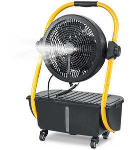 lot 26 image: Geek Aire Battery Operated Misting Fan, Rechargeable Outdoor Floor Fan with 2.9 Gal Water Tank