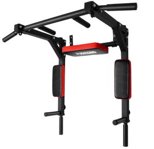 lot 27 image: OneTwoFit Multifunctional Wall Mounted Pull Up Bar Chin Up bar Dip Station for Indoor Home Gym Workout