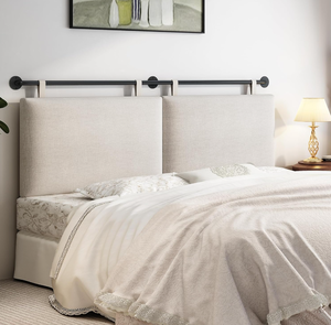 lot 30 image: Headboards Queen Size Wall Mounted Bed Headboard, Height Adjustable Beige Head Boards for Bedroom