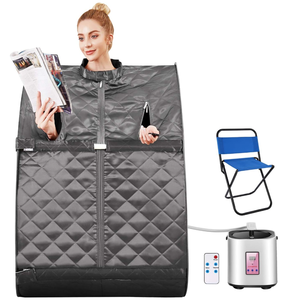 lot 78 image: OPPSDECOR Portable Steam Sauna Spa, Personal Indoor Sauna Tent Remote Control&Chair&Timer Included