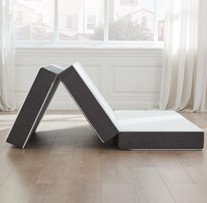 lot 83 image: Queen Size Molblly Folding Mattress, 6 inch Memory Form Portable Trifold Mattress Topper