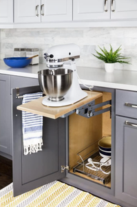 lot 87 image: Hardware Resources Soft-Close MixerAppliance Lift 45lb Spring with Full Extension Lock,Stainless Steel
