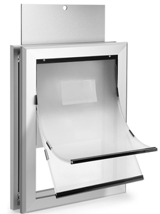 lot 161 image: Ownpets Weatherproof Dog Door Double Flaps Durable Aluminum Pet Door with Sliding Close Plate