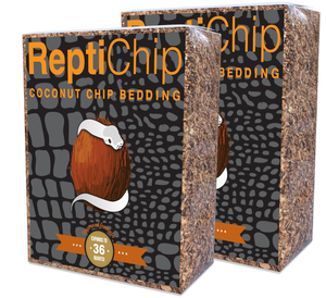 lot 174 image: LOT OF 2 ReptiChip Reptile Bedding Loose Coconut Chip 36 Quart Coco Husk Substrate Mulch