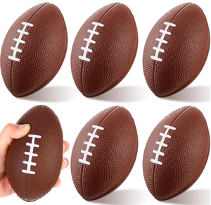 lot 175 image: LOT OF 72 Foam Football Small Football 4.72 Inch Easy Grip Playground Ball Waterproof Sports Toys