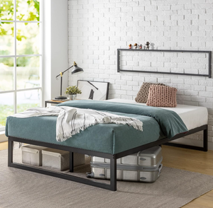 lot 193 image: ZINUS Abel Metal Platform Bed Frame  Mattress Foundation with Steel Slat Support