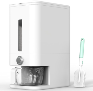 lot 235 image: 25lb Rice Dispenser - Air Tight Grain & Rice Container With Easy To Use Dispensing