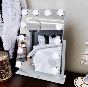 lot 241 image: Hollywood Vanity Mirror with Lights 12 LED Lighted Makeup Mirror Smart Touch Control 3 Colors Dimmable