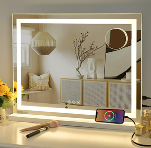 lot 260 image: Vanity Mirror with Lights, Makeup Mirror, Hollywood Mirror with 3 Color Modes & Adjustable Brightness