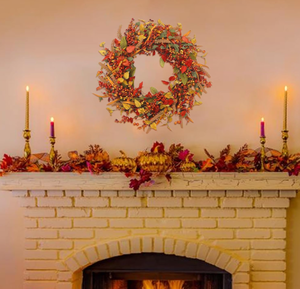 lot 304 image: Fall Wreath for Front Door, Easy to Carry and Dangle