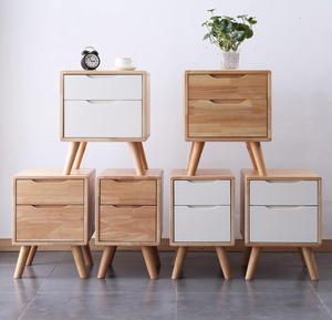 lot 306 image: Bedroom Bedside Table Creative 2 Layers Storage Cabinet Drawer
