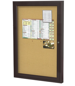 lot 324 image: EVERSUPPly 1-Door indoor Enclosed Bulletin Board