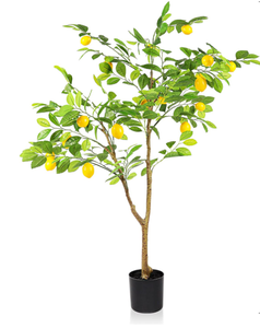 lot 340 image: YOLEO 4FT Artificial Lemon Tree Fake Tree
