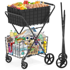 lot 342 image: 2-Tier 420LBS Extra Large Shopping Cart
