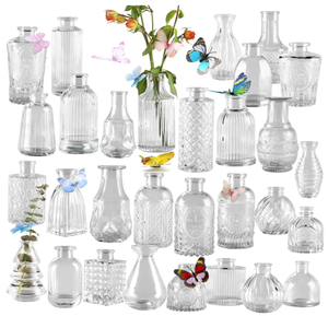 lot 346 image: Glass Bud Vases in Bulk Set of 30 Pcs