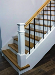 lot 351 image: Iron Stair Balusters 58 Round x 44 Long, Classic, Hollow, Black Powder Coated - 90pcs