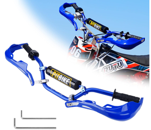 lot 378 image: RUTU 78 Dirt Bike Handlebars with Aluminum Reinforced Black and Blue