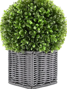 lot 385 image: Artificial Boxwood Topiary Tree