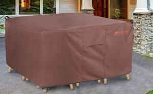 lot 449 image: ULTCOVER Smart Selection Square Patio Furniture Set Waterproof Outdoor Dining Table Cover 74 inch