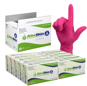 lot 490 image: Dynarex AloeSkin Nitrile Exam Gloves with Aloe