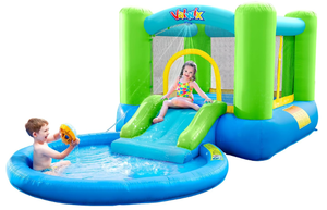 lot 2 image: Valwix Inflatable Bounce House Includes Blower with GFCI for Kids 3-6 250lbs