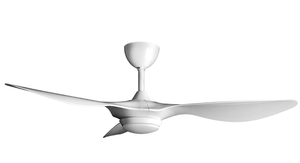 lot 45 image: 52 Inch Smart White Ceiling Fan with Dimmable Light and Remote Control
