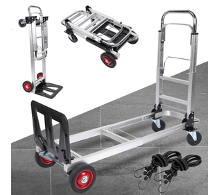 lot 187 image: 330LB Folding Hand Truck Dolly Cart with Telescoping Handle